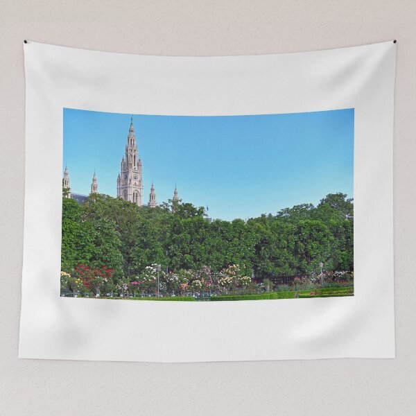 Item preview, Volksgarten and Rathaus tower in the background,Vienna,Austria designed and sold by goceris.