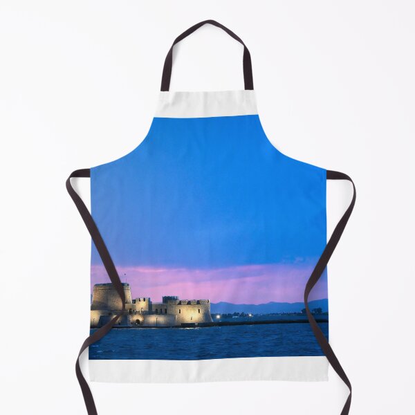 Item preview, Sunset sky over Bourtzi water fortress in Nafplio, Peloponnese, Greece designed and sold by goceris.
