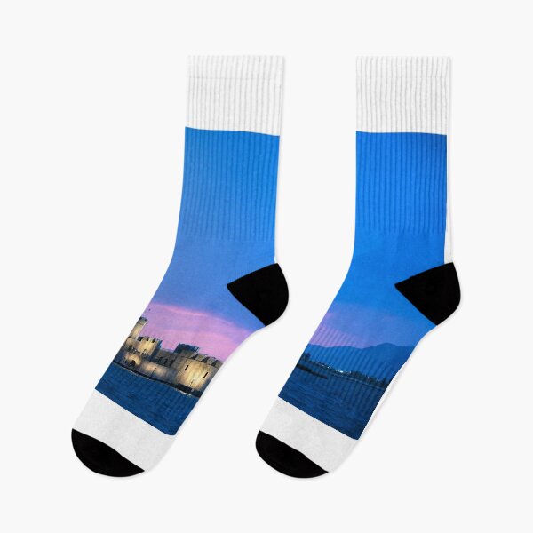 Item preview, Sunset sky over Bourtzi water fortress in Nafplio, Peloponnese, Greece designed and sold by goceris.