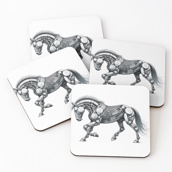 Item preview, Mechanical Majesty: Steampunk Horse Illustration designed and sold by MiszungART.