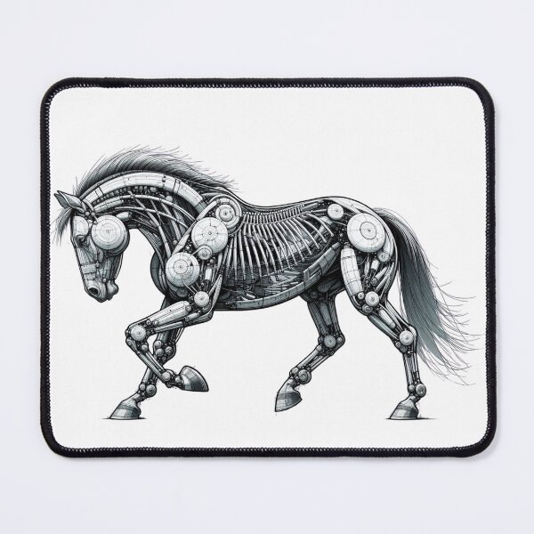 Item preview, Mechanical Majesty: Steampunk Horse Illustration designed and sold by MiszungART.
