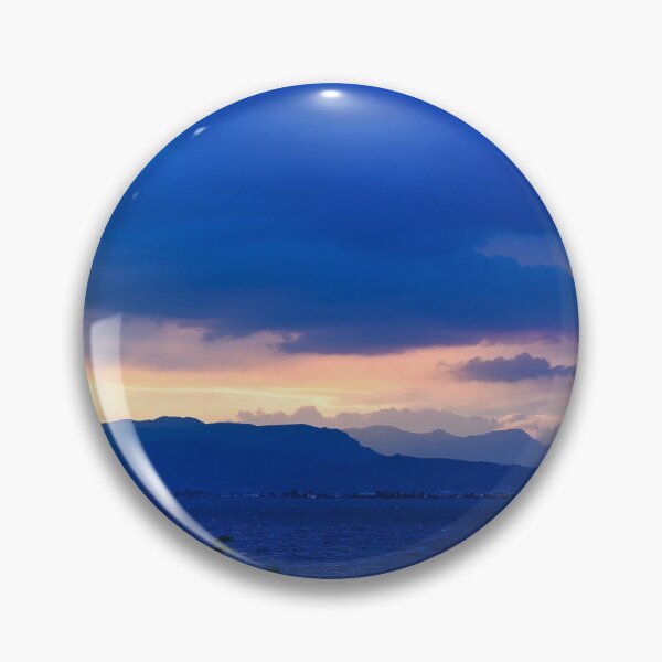 Item preview, Stormy sky and sunset over Bourtzi water fortress in Nafplio, Peloponnese, Greece designed and sold by goceris.