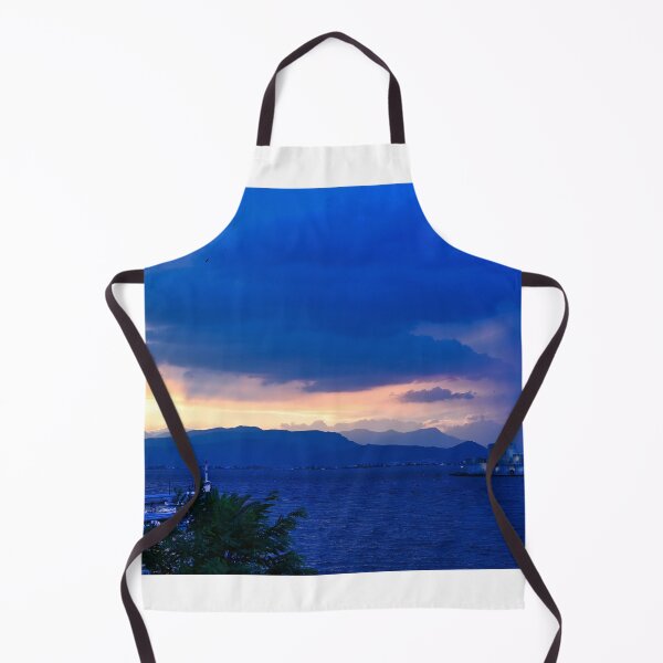 Item preview, Stormy sky and sunset over Bourtzi water fortress in Nafplio, Peloponnese, Greece designed and sold by goceris.