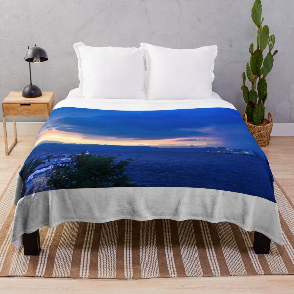 Item preview, Stormy sky and sunset over Bourtzi water fortress in Nafplio, Peloponnese, Greece designed and sold by goceris.