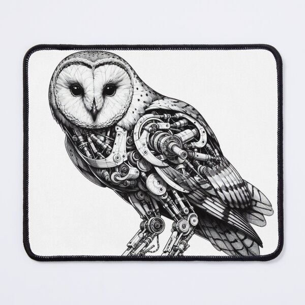 Item preview, Mechanical Majesty Owl - Intricate Cybernetic Artwork designed and sold by MiszungART.