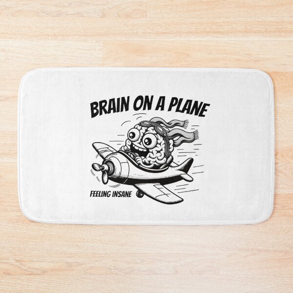 Item preview, brain on a plane, feeling insane designed and sold by YuliaHulia.