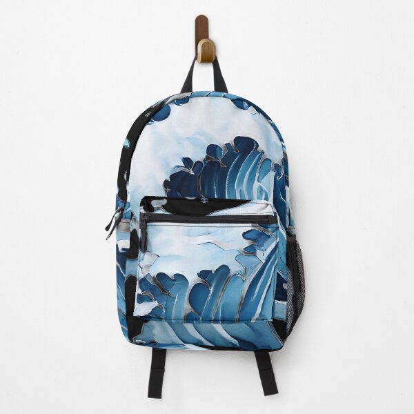 Item preview, a blue and white drawing of a wave designed and sold by Enga6.