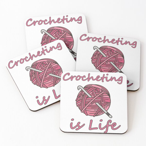 Item preview, Crocheting is Life Pink Yarn designed and sold by GiftsByMichele.