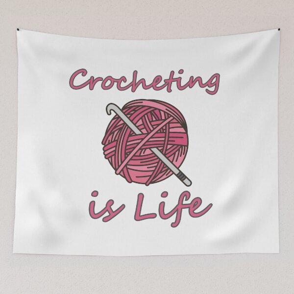 Item preview, Crocheting is Life Pink Yarn designed and sold by GiftsByMichele.