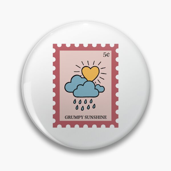 Item preview, Stamp Grumpy Sunshine Book Club Book Trope Pink Bookish  designed and sold by BookWishEra.