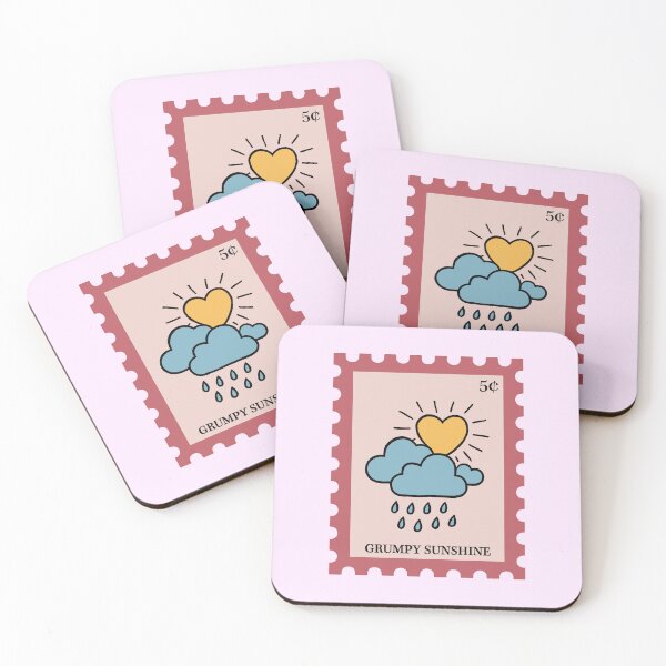 Item preview, Stamp Grumpy Sunshine Book Club Book Trope Pink Bookish  designed and sold by BookWishEra.