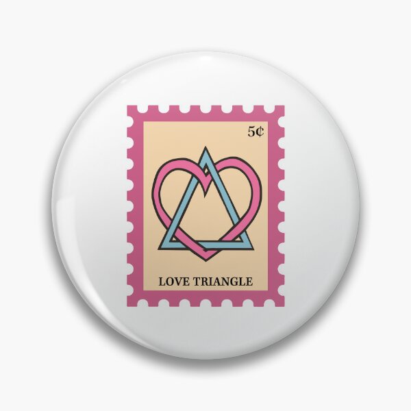 Item preview, Stamp Love Triangle Romance Book Club Book Trope Pink Bookish  designed and sold by BookWishEra.