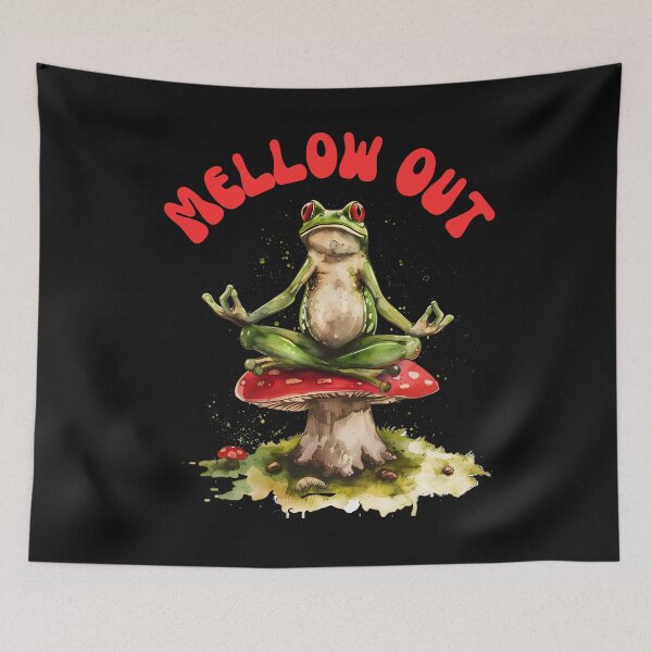 Item preview, Mellow Out Frog Sitting On Toadstool designed and sold by AlienOccupation.