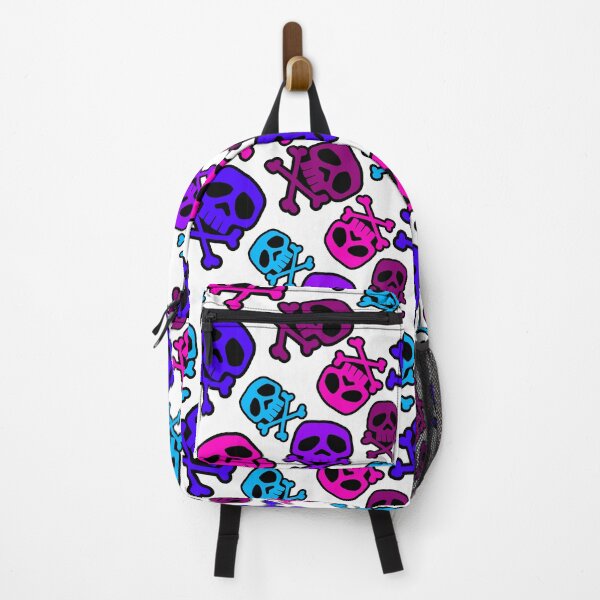 Item preview, Old School Punk Rock Skull Pattern: Vaporwave WHITE designed and sold by muskitt.