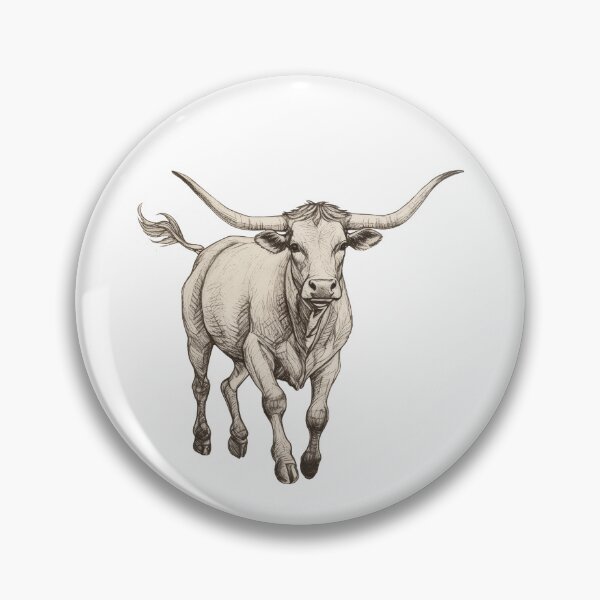 Item preview, Longhorn Steer Portrait designed and sold by Futurebeachbum.