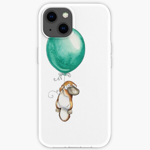 Platypus Holding Green Balloon iPhone Soft Case