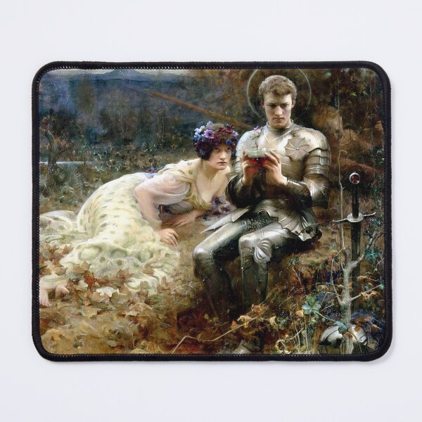 Item preview, The Temptation of Sir Percival - Arthur Hacker designed and sold by forgottenbeauty.