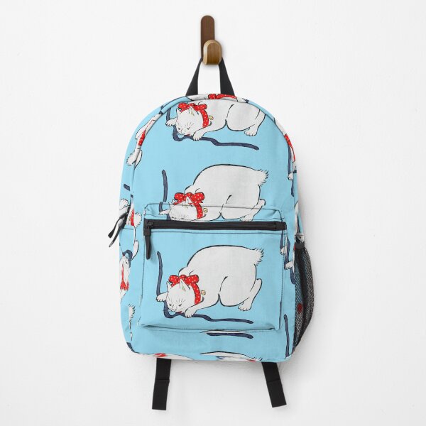 Item preview, Japanese Cat, White with Red Collar designed and sold by Pixelchicken.