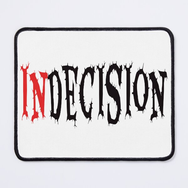 Item preview, Indecision Word In Red & Black designed and sold by adlkh.