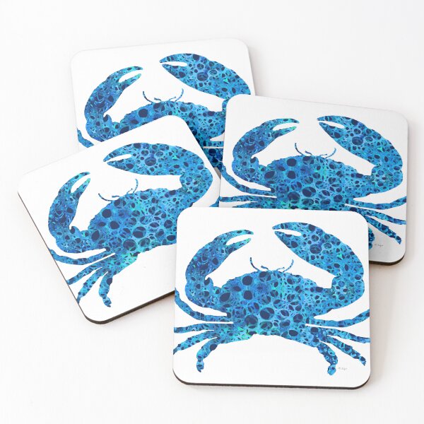 Item preview, Sea Pattern Blue Crab Art 3 designed and sold by Sharon Cummings Art.