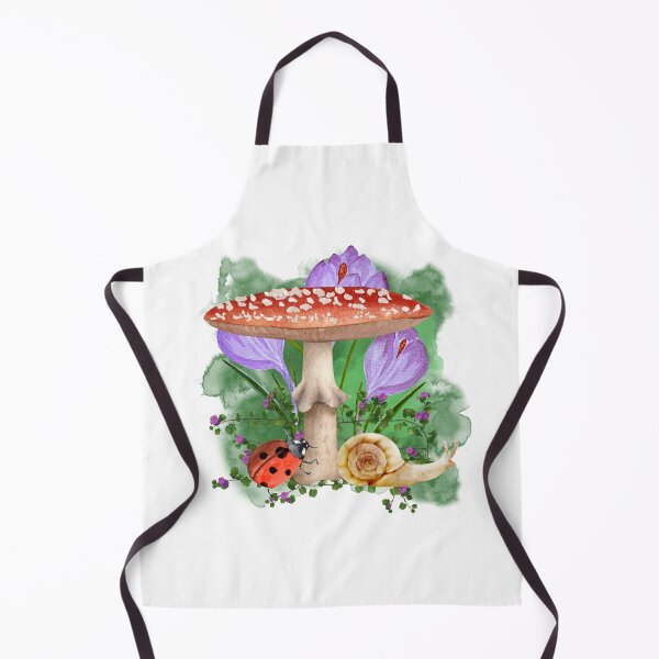 Item preview, Fly Agaric Amanita Muscaria ladybird Crocus and Snail designed and sold by WildWoodlandWitch.