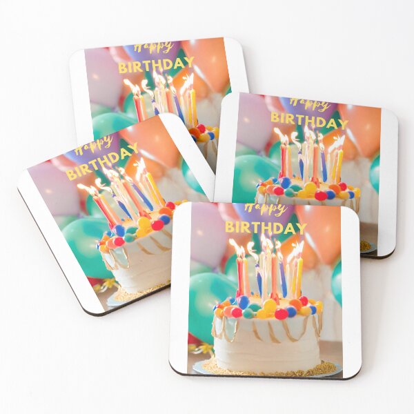 Item preview, Glitter Gold Cake - Happy Birthday designed and sold by glide-products.