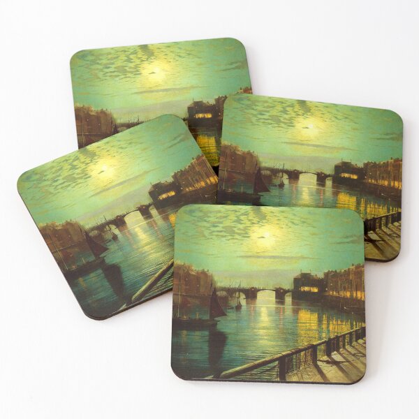 Item preview, Whitby Harbor by Moonlight - John Atkinson Grimshaw designed and sold by forgottenbeauty.