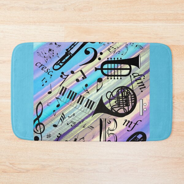 Item preview, Collage Of Various Musical Instruments On Colored Stripes designed and sold by BrightrDayMusicArt.