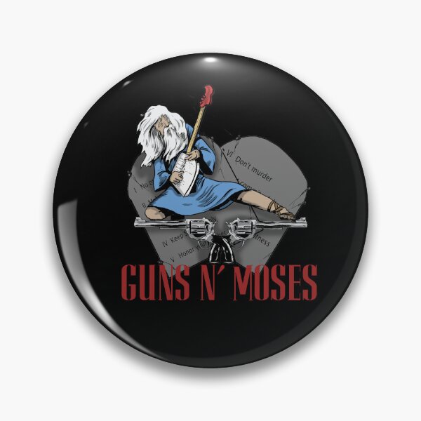Item preview, Guns N' Moses with the 10 commandments, electric guitar, and 10 commandments designed and sold by WeAreAwakeNow.