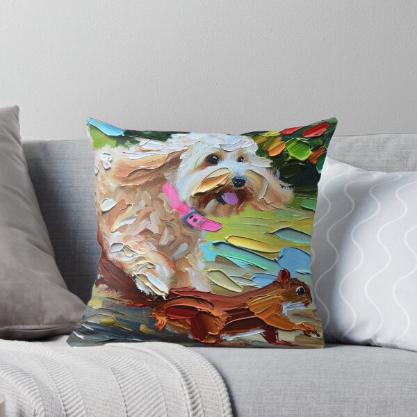 Item preview, Dog chasing squirrel designed and sold by PetPaletteCards.