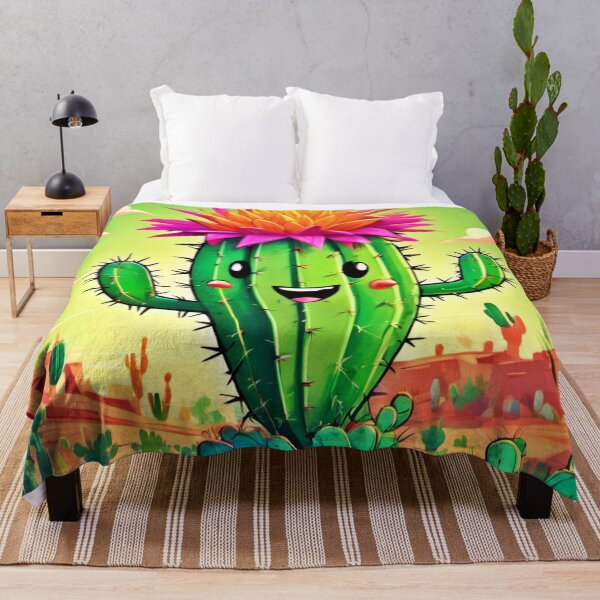 Item preview, Happy Cactus Cartoon Art designed and sold by Health And Fitness Posts e-Store.