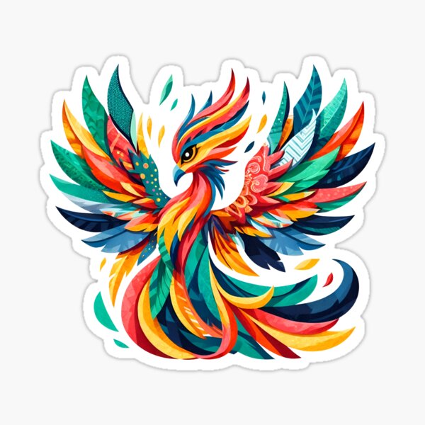 Item preview, Vibrant Phoenix Collage Art designed and sold by SeGoArtDesign.