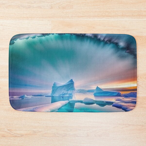 Item preview, Enchanted Antarctic Evening: Aurora Australis Illuminating Frozen Wonderland  designed and sold by EnchantedVista.