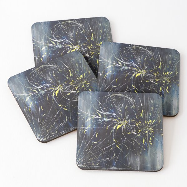 Item preview, Abstract black blue yellow designed and sold by CorinnaMariaArt.