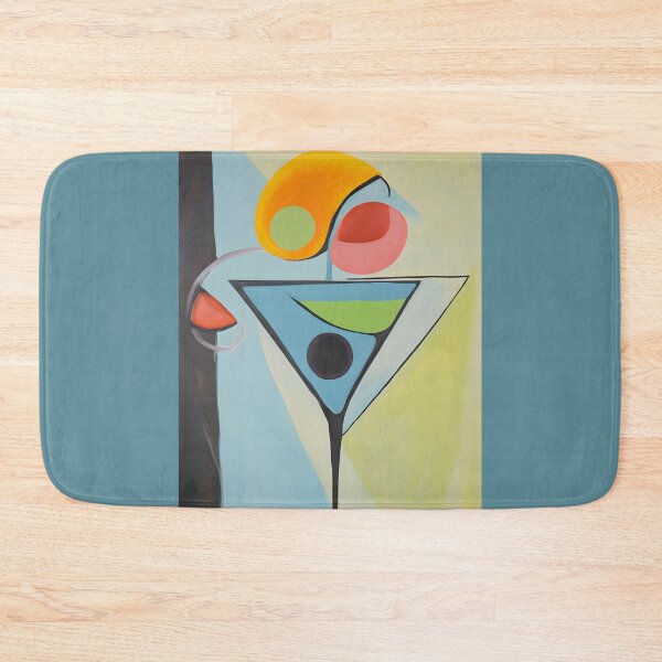 Item preview, Colorful Cocktail Wonderland - Abstract Martini Glass and Whimsical Spheres AI Generated designed and sold by OlfactoART Studio.