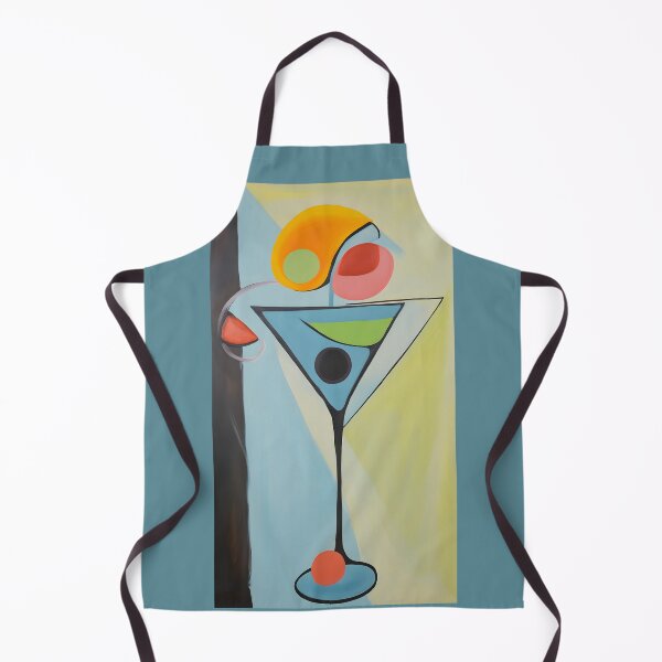 Item preview, Colorful Cocktail Wonderland - Abstract Martini Glass and Whimsical Spheres AI Generated designed and sold by OlfactoART Studio.
