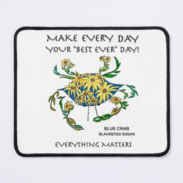 Item preview, Blue Crab Art, Blackeyed Susan Blue Crab Art, Animal Art with Quotes designed and sold by Colleen Macomber.