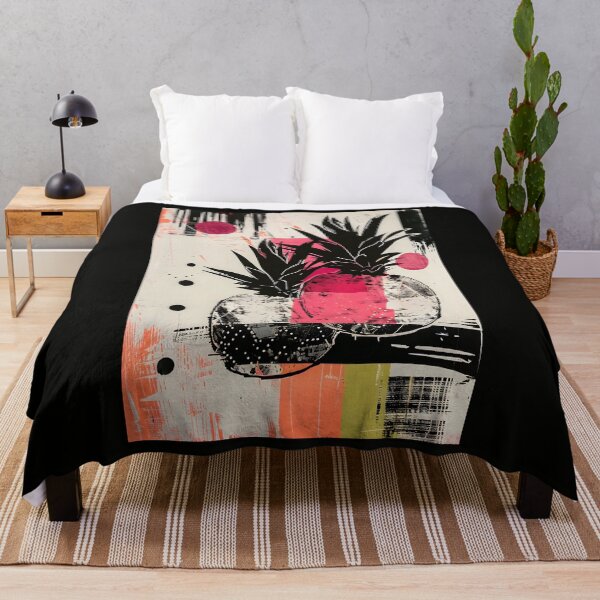 Item preview, Vibrant Pineapple Delight- Modern Abstract Composition with Dynamic Accents AI Generated designed and sold by OlfactoART Studio.
