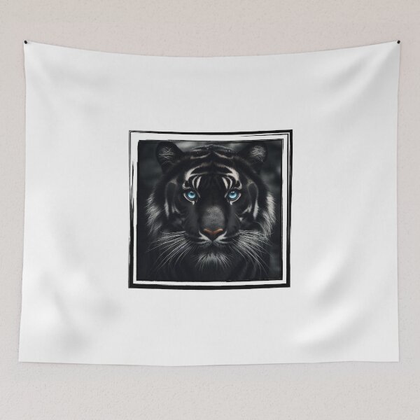 Item preview, Tigre negro con ojos azules designed and sold by TeeSoulGraph.