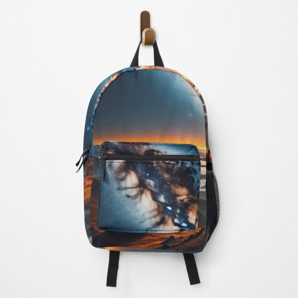 Item preview, Lone Wanderer On Mars: Stunning Sunset & Milky Way designed and sold by EnchantedVista.