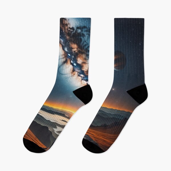 Item preview, Lone Wanderer On Mars: Stunning Sunset & Milky Way designed and sold by EnchantedVista.