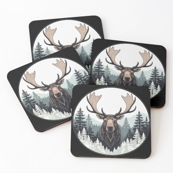 Item preview, Moose in the forest designed and sold by AlliAll-Digital.