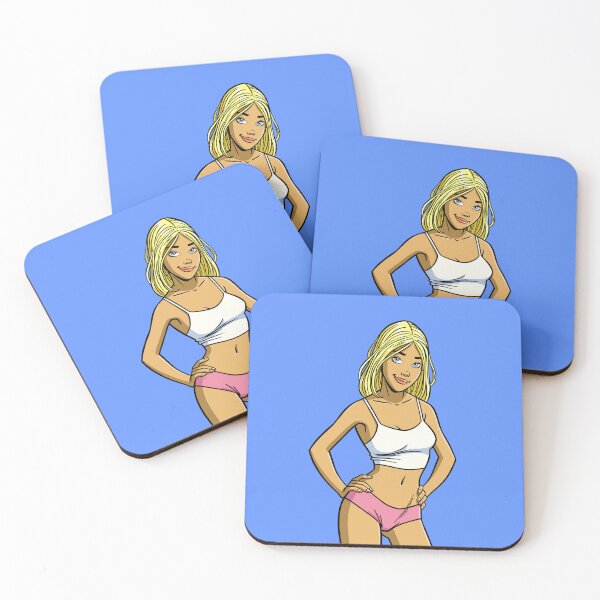 Item preview, CutiePie #1 - Blue-eyed blonde in crop top designed and sold by CutiePiesArt.
