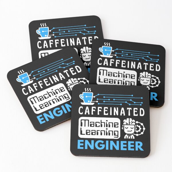 Item preview, Machine Learning Engineer Coffee Lovers | White Blue Font designed and sold by FocusChillax.