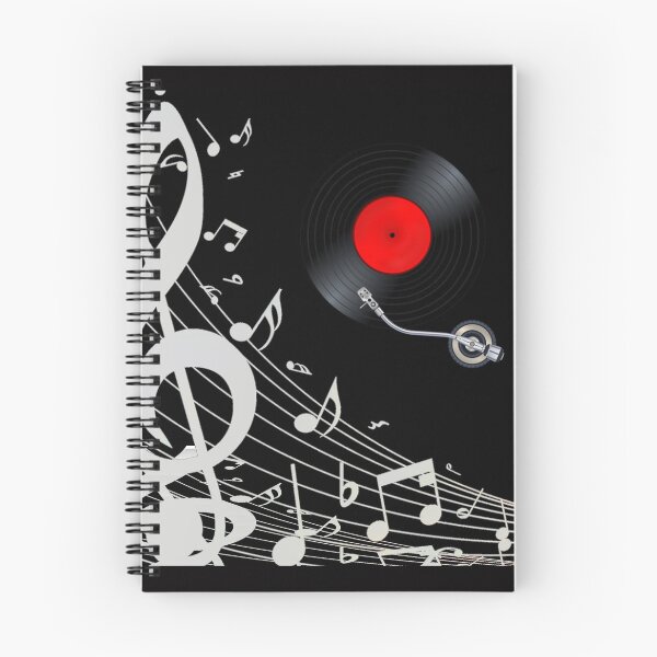 Item preview, Music Notation & Red Label Vinyl On Black designed and sold by BrightrDayMusicArt.
