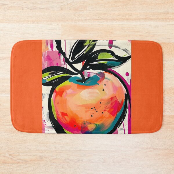 Item preview, Dynamic Orchard- Vibrant Abstract Composition with Stylized Apple Focal Point AI Generated designed and sold by OlfactoART Studio.