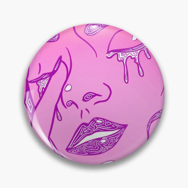 Item preview, Retro Abstract Crying Woman -Vintage Comic Pop-art -Pink and Purple Magenta  designed and sold by Mitch616Art.
