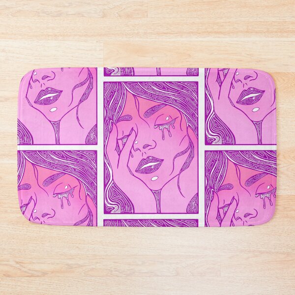 Item preview, Retro Abstract Crying Woman -Vintage Comic Pop-art -Pink and Purple Magenta  designed and sold by Mitch616Art.