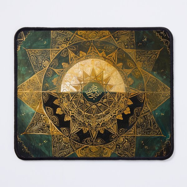 Item preview, Whispers of the Divine: A Luminous Mandala Embracing Islamic Calligraphy in Modern Mandala Art designed and sold by Vic Torys ☆.