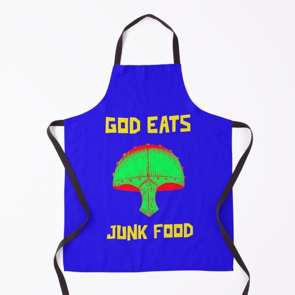 Item preview, God eats junk food designed and sold by Redlimetshirts.